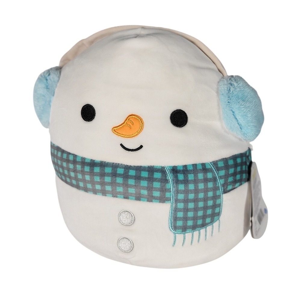 Squishmallow Plush Snowman with Earmuffs Holiday Winter Stuffed Animal - Picture 1 of 6